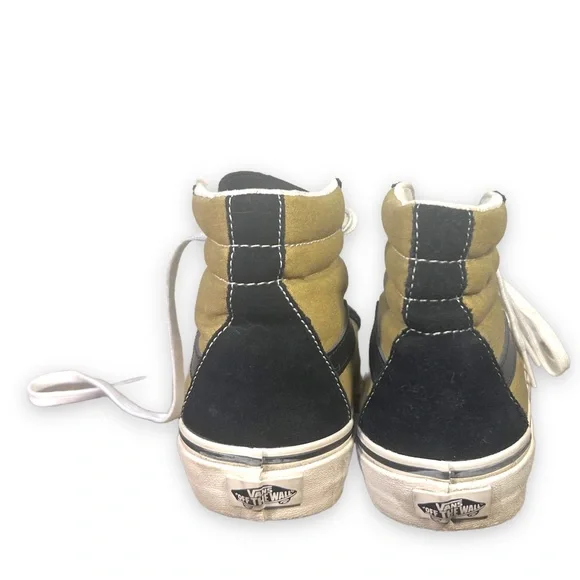 VANS SK8-HI Reissue (Vintage) Black/Olive Suede Women Sz 8 / Men Sz 6.5 - Picture 4 of 9